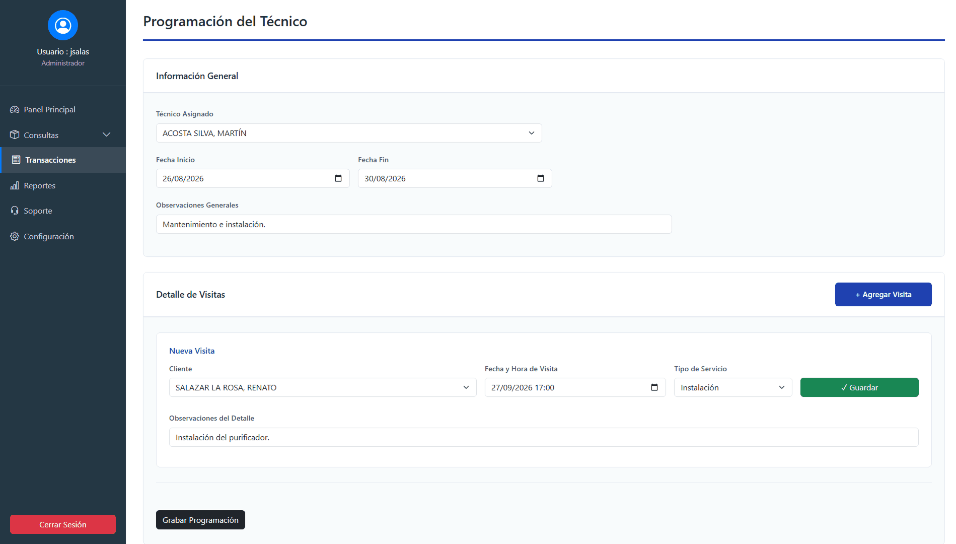 web-app-technician-visit-scheduling